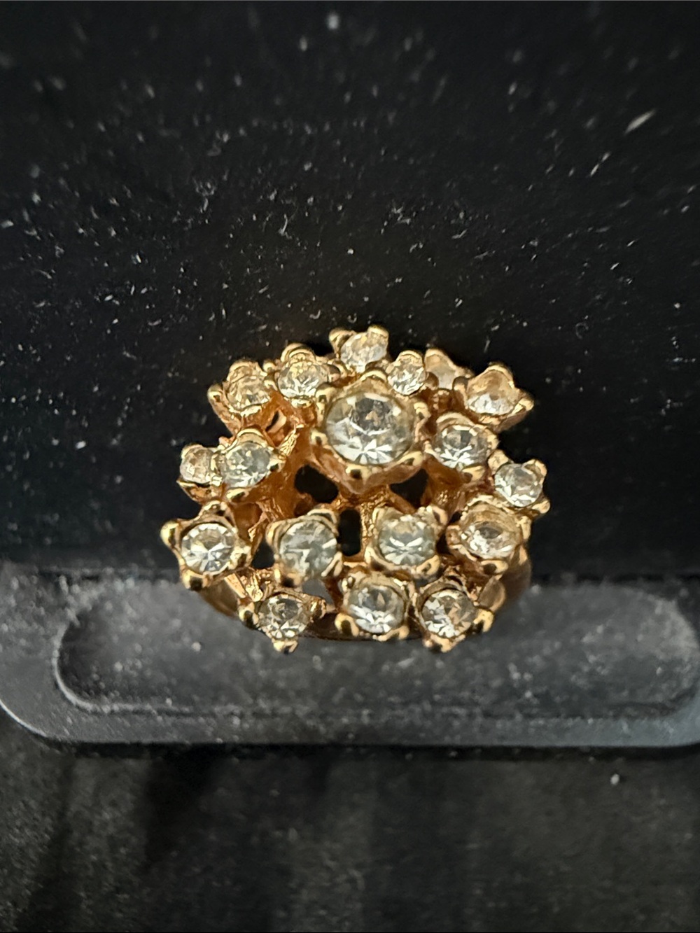 18k Gold Crystal Cluster ring - Women Jewelry